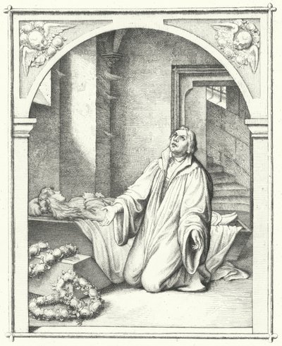 Marcin Luter ze zwłokami córki Magdaleny, 1542 autorstwa Gustav Ferdinand Leopold Konig