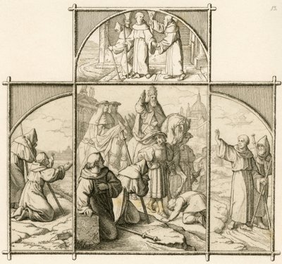 Podróż Marcina Lutra do Rzymu 1510. Był szczęśliwy, widząc Rzym, ale przerażony wspaniałością i zepsuciem autorstwa Gustav Ferdinand Leopold Konig