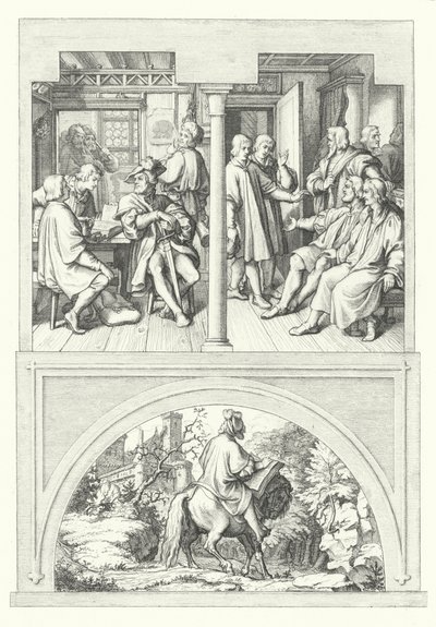 Sceny z życia Marcina Lutra (grafika) autorstwa Gustav Ferdinand Leopold Konig