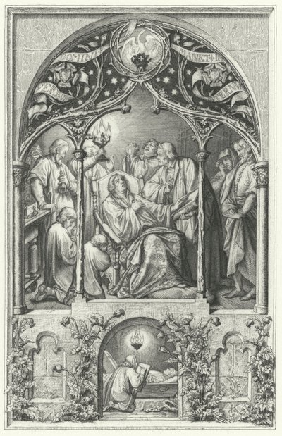Śmierć Marcina Lutra (rycina) autorstwa Gustav Ferdinand Leopold Konig