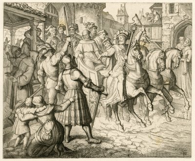 Przyjęcie Marcina Lutra w Wormacji autorstwa Gustav Ferdinand Leopold Konig