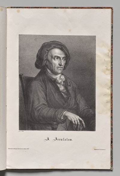 Znani niemieccy autorzy: Portret Johanna Friedricha Wilhelma Jerozolima autorstwa Gustav Karl Friedrich Luderitz