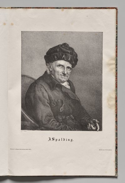 Znani niemieccy autorzy: Portret Johanna Joachima Spaldinga autorstwa Gustav Karl Friedrich Luderitz