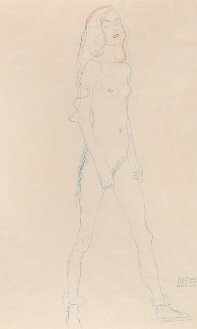 Naga młoda dziewczyna, ok. 1917. autorstwa Gustav Klimt
