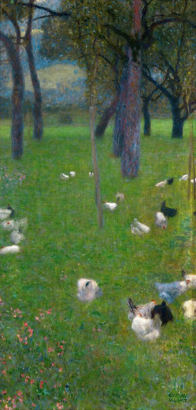 Po deszczu Ogród z kurczakami w Św. Agata, 1898 autorstwa Gustav Klimt