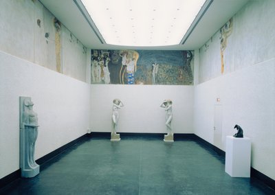 Fryz Beethovena: Tęsknota za szczęściem - na podstawie interpretacji IX Symfonii Ludwiga van Beethovena przez Richarda Wagnera autorstwa Gustav Klimt