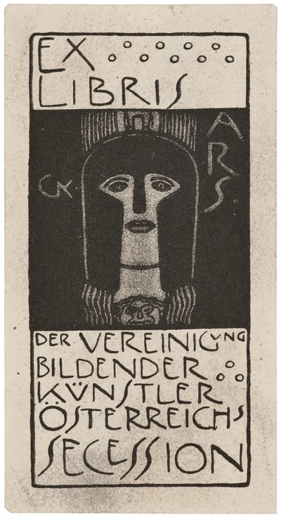 Ekslibris z Ver Sacrum, wydany w latach 1898-99 przez Gerlacha, Schenka i Seemana autorstwa Gustav Klimt