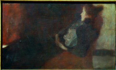 Pani przy kominku autorstwa Gustav Klimt