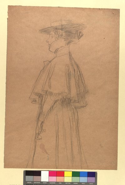 Dame mit Hut und Mantel autorstwa Gustav Klimt