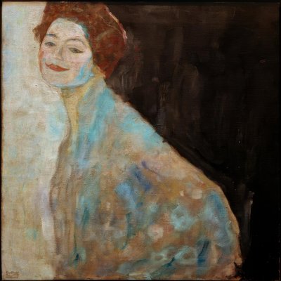 Portret damy w bieli autorstwa Gustav Klimt