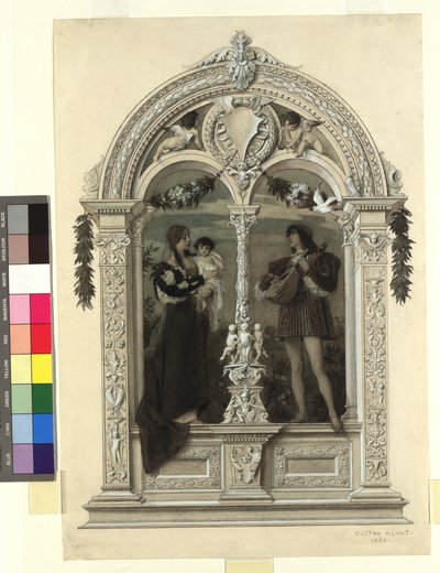 „Młodzież” (wzór dla: Gerlach  Schenk, Alegorie i emblematy, tom 1, nr 8) autorstwa Gustav Klimt