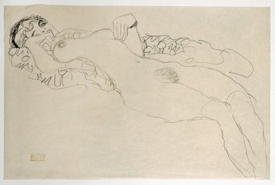 Kobieta nago odwrócona w lewo autorstwa Gustav Klimt