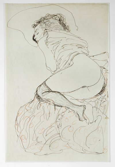 Kobieta nago, odwrócona w lewo autorstwa Gustav Klimt