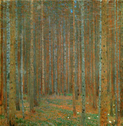 Las jodłowy I - Klimt, Gustav (1862-1918) - 1901 - Olej na płótnie - 90x90 - Kunsthaus Zug, Kolekcja Kamm autorstwa Gustav Klimt