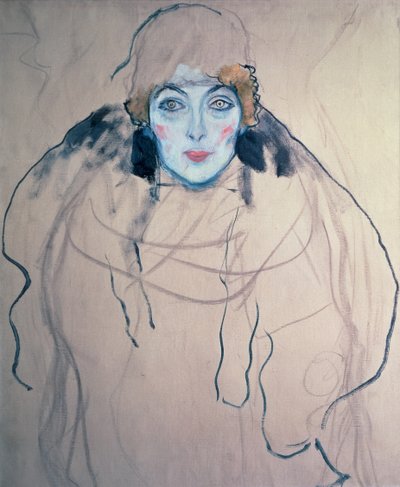 Głowa kobiety, 1917 autorstwa Gustav Klimt