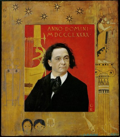 Joseph Pembauer, pianista i nauczyciel gry na fortepianie autorstwa Gustav Klimt