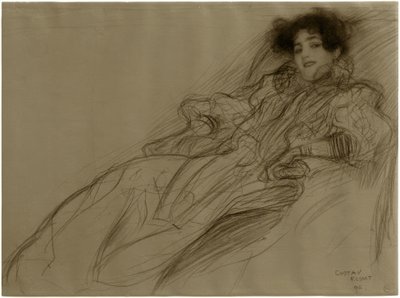 Młoda dama w fotelu autorstwa Gustav Klimt