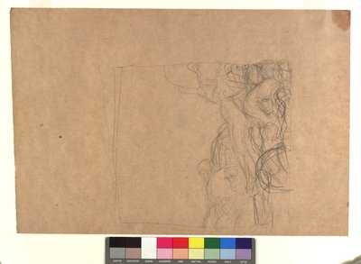 Kompositionsskizze für das Bild "Irrlichter" autorstwa Gustav Klimt