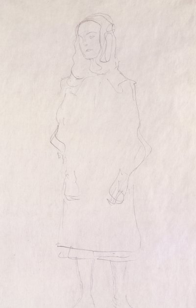 Mada Primavesi, ok. 1925 (ołówek na błyszczącym japońskim papierze) autorstwa Gustav Klimt