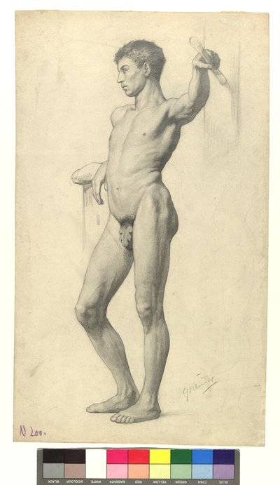 Męski akt akademicki autorstwa Gustav Klimt