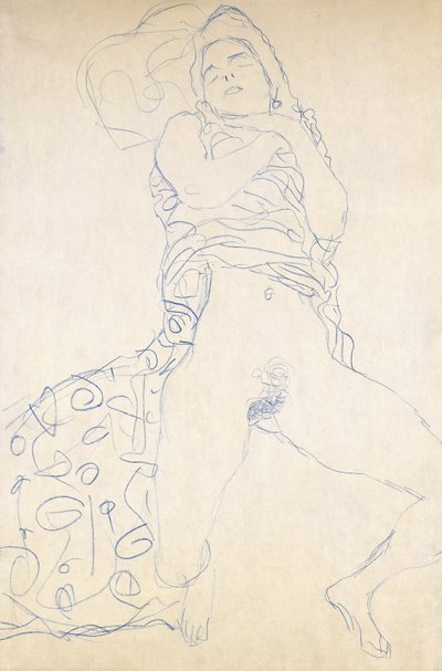 Nagi; Halbakt, 1913 autorstwa Gustav Klimt