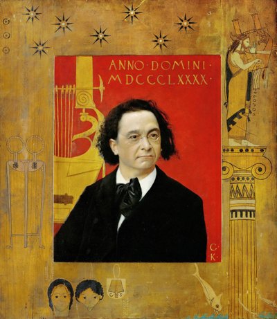 Portret Josepha Pembaura, pianisty i kompozytora, 1890 autorstwa Gustav Klimt