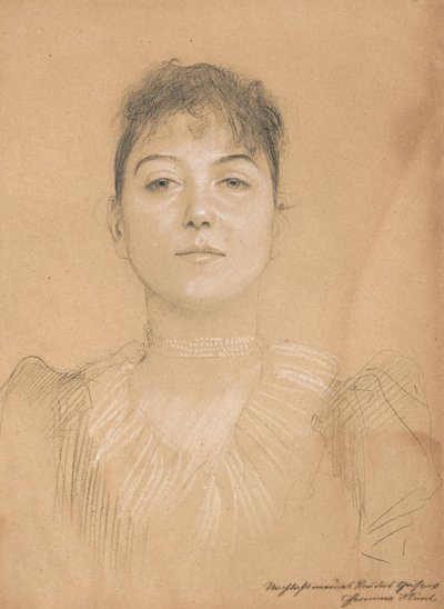 Portret kobiety, ok. 1890-1891 autorstwa Gustav Klimt