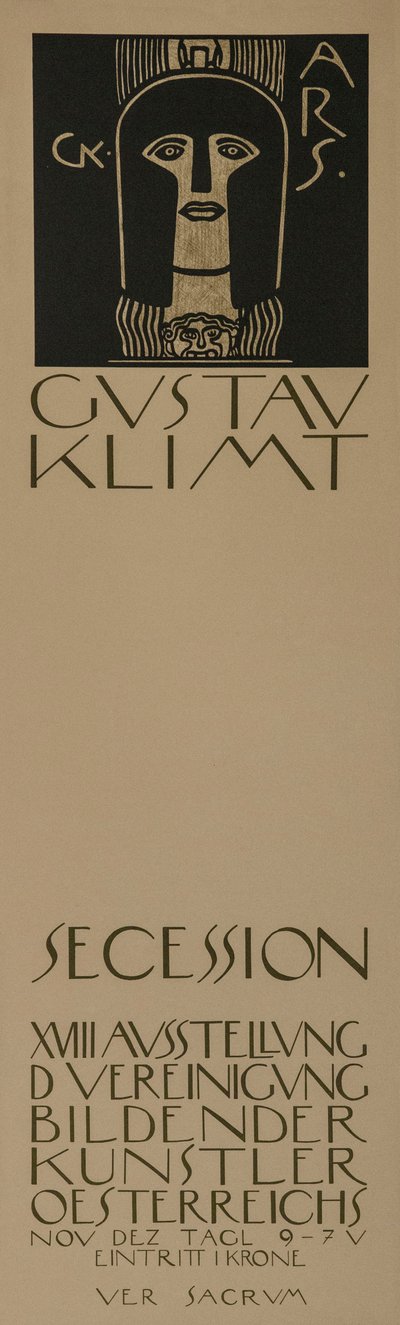 Plakat do XVIII Wystawy Secesji Wiedeńskiej, 1903. autorstwa Gustav Klimt