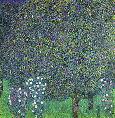 Róże pod drzewami, ok.1905 autorstwa Gustav Klimt