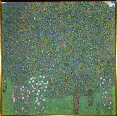 Róże pod drzewami. 1918 (obraz na płótnie) autorstwa Gustav Klimt