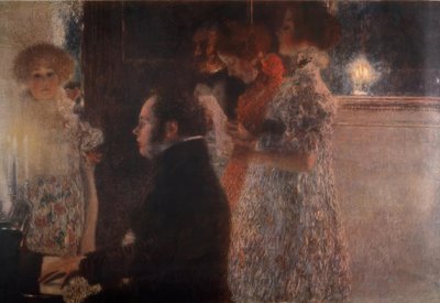 Schubert przy fortepianie autorstwa Gustav Klimt