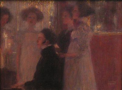 Schubert przy fortepianie (szkic) autorstwa Gustav Klimt
