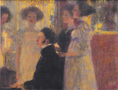 Schubert przy fortepianie I autorstwa Gustav Klimt