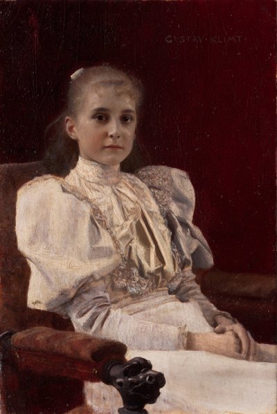 Siedząca młoda dziewczyna autorstwa Gustav Klimt
