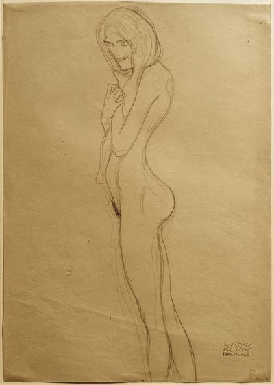 Studiuj lewą gorgonę we fryzie Beethovena autorstwa Gustav Klimt