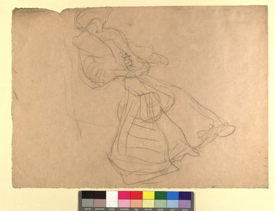 Studie zu einem Damenporträt autorstwa Gustav Klimt