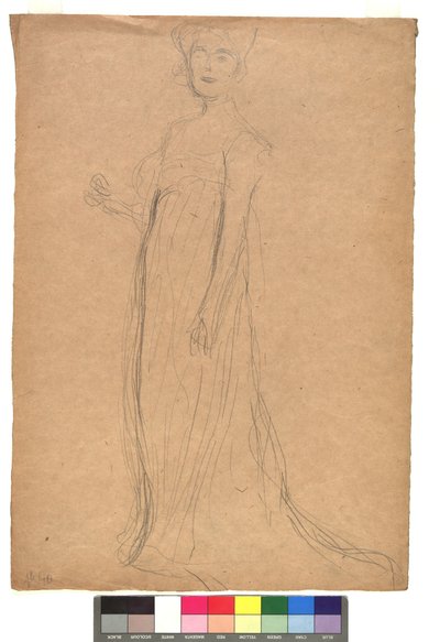 Studie zu einem Damenporträt autorstwa Gustav Klimt
