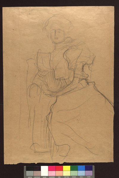 Studie zum Bildnis Sonja Knips autorstwa Gustav Klimt