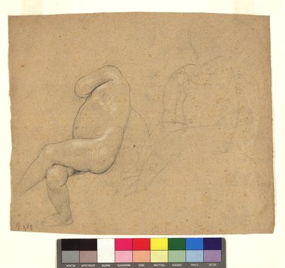 Studien zu zwei sitzenden Kinderakten autorstwa Gustav Klimt