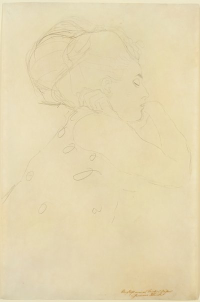 Studium do "Panny młodej", ok. 1917-18 (ołówek na papierze) autorstwa Gustav Klimt