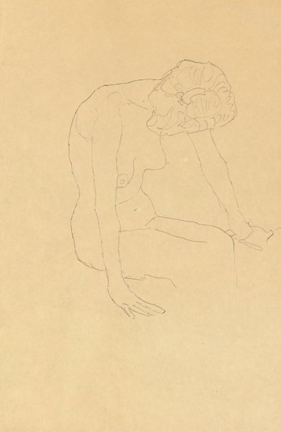 Studium aktu kobiecego, ok. 1908-1909 autorstwa Gustav Klimt