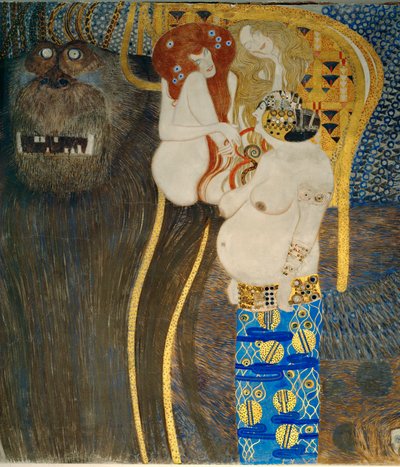 "Fryz Beethovena", szczegół autorstwa Gustav Klimt