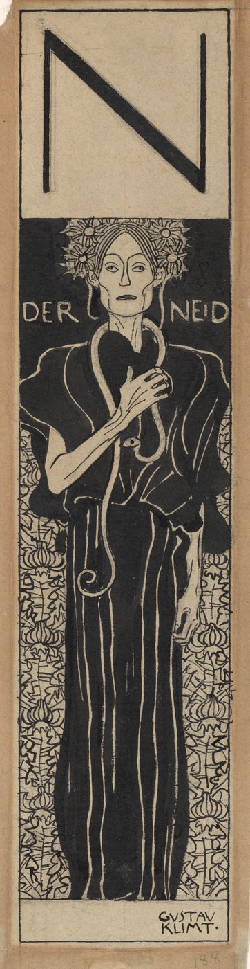 Zazdrość, 1898. autorstwa Gustav Klimt