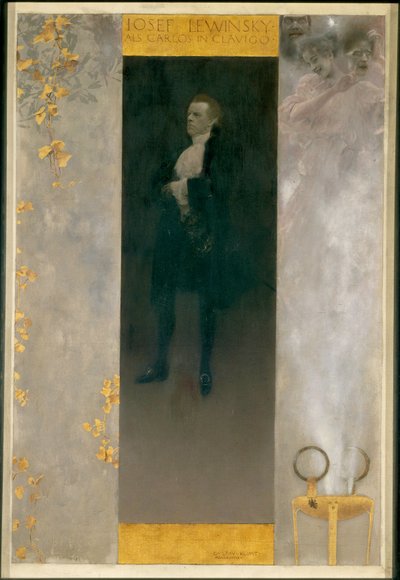 Aktor Josef Lewinsky jako Carlos w "Clavigo" Goethego autorstwa Gustav Klimt