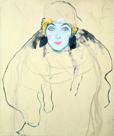 Głowa kobiety Głowa kobiety, 1917 autorstwa Gustav Klimt