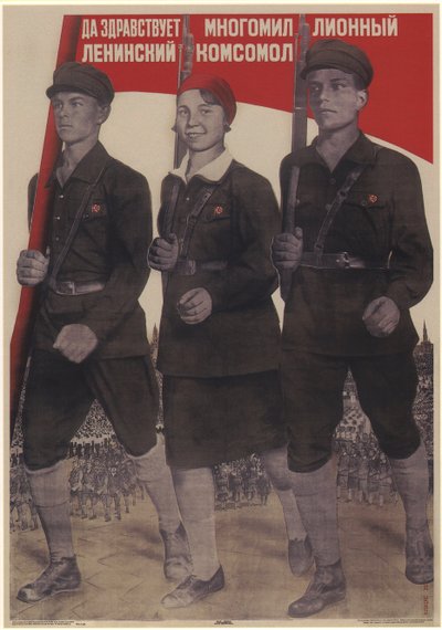 Niech żyje wielomilionowy leninowski Komsomol, 1932 autorstwa Gustav Klutsis