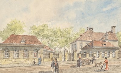 Hohlweggasse w Wiedniu Landstrasse autorstwa Gustav Korompay
