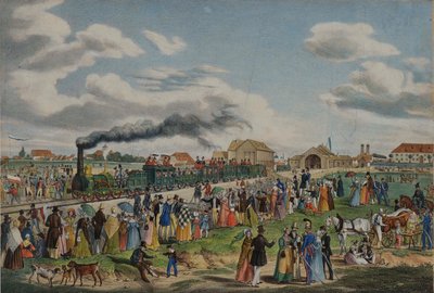 Otwarcie kolei monachijsko-augsburskiej 1 września 1839, 1839. autorstwa Gustav Kraus