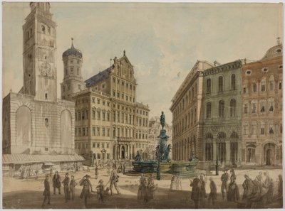 Wieża Perlach i ratusz w Augsburgu autorstwa Gustav Kraus