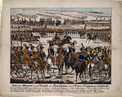 Parada rosyjsko-pruska w Kaliszu 1835 r. 1850 autorstwa Gustav Kühn